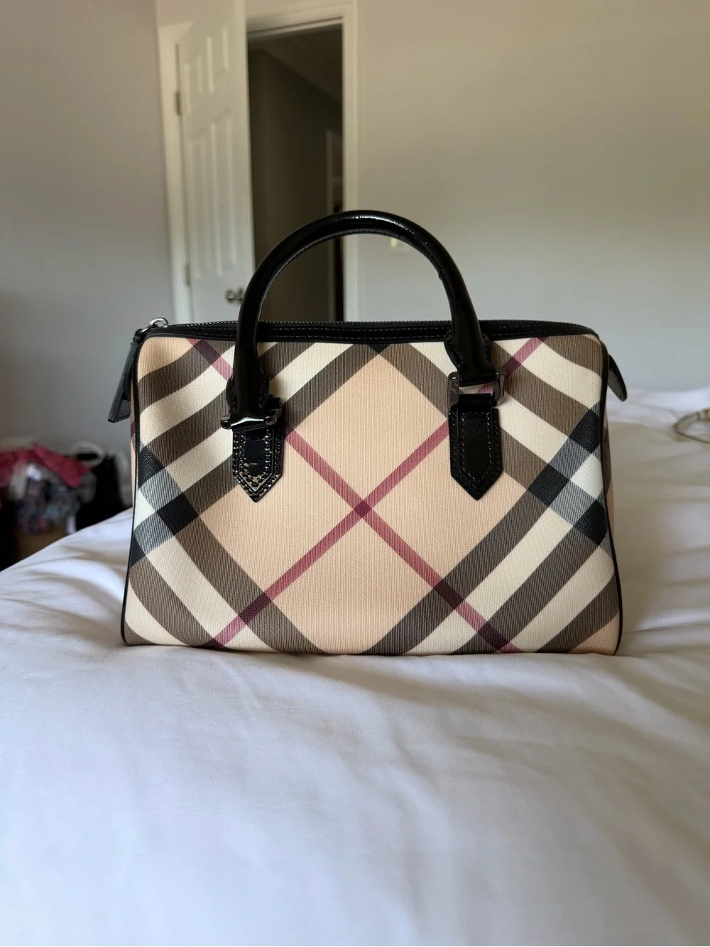 Burberry Check Bowling Bag